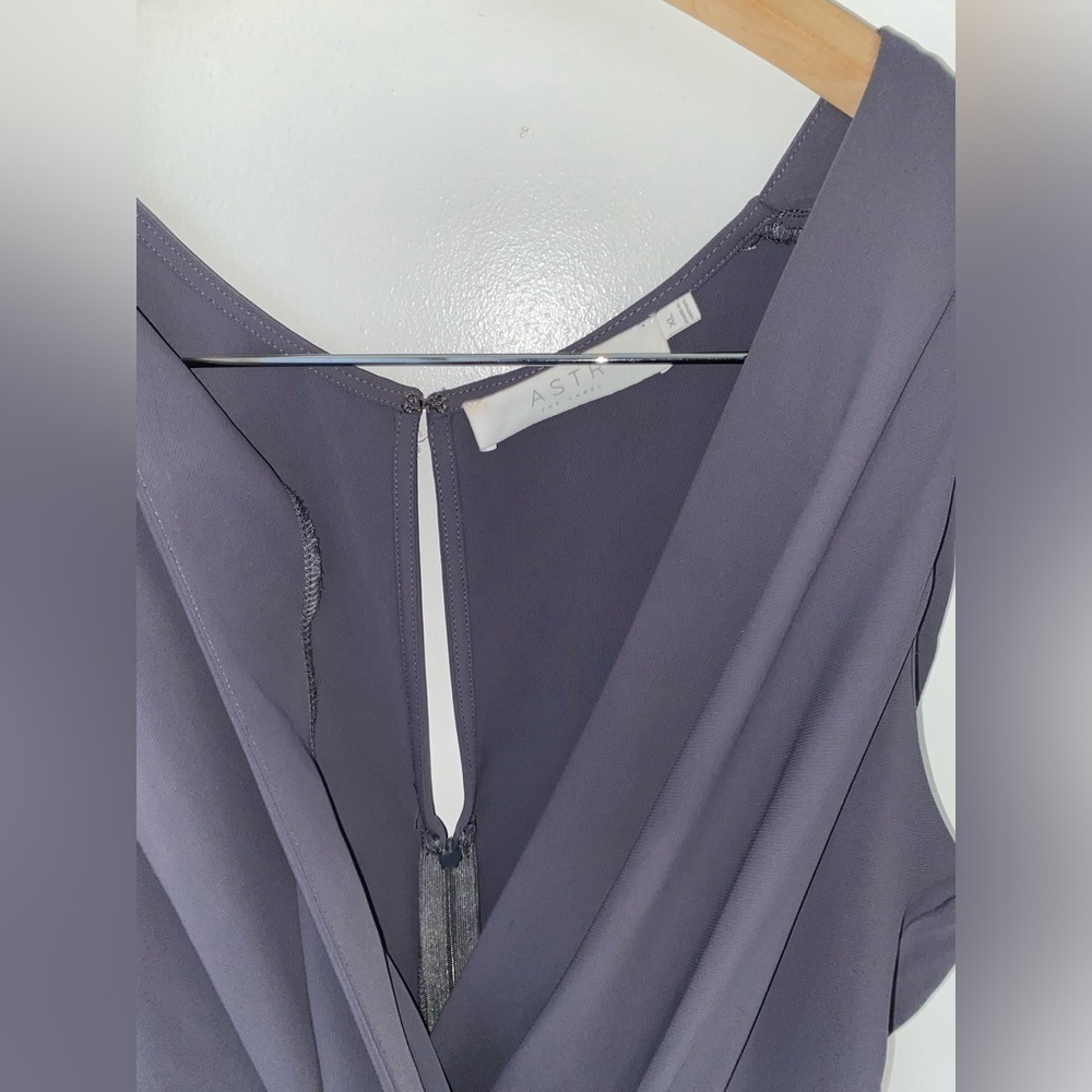 ASTR The Label Gray Knot Waist Tie Sleeveless Jumpsuit XL - Picture 5 of 7